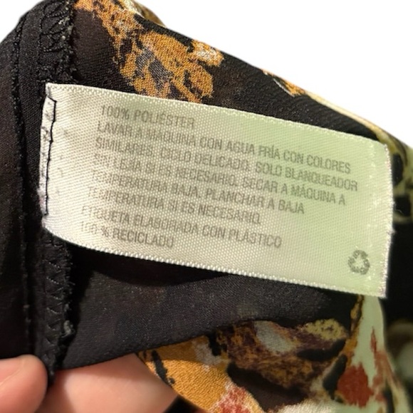 Xhilaration Black Sheer Orange Maroon Fall Open Front Kimono Floral XL/XXL - Picture 9 of 9